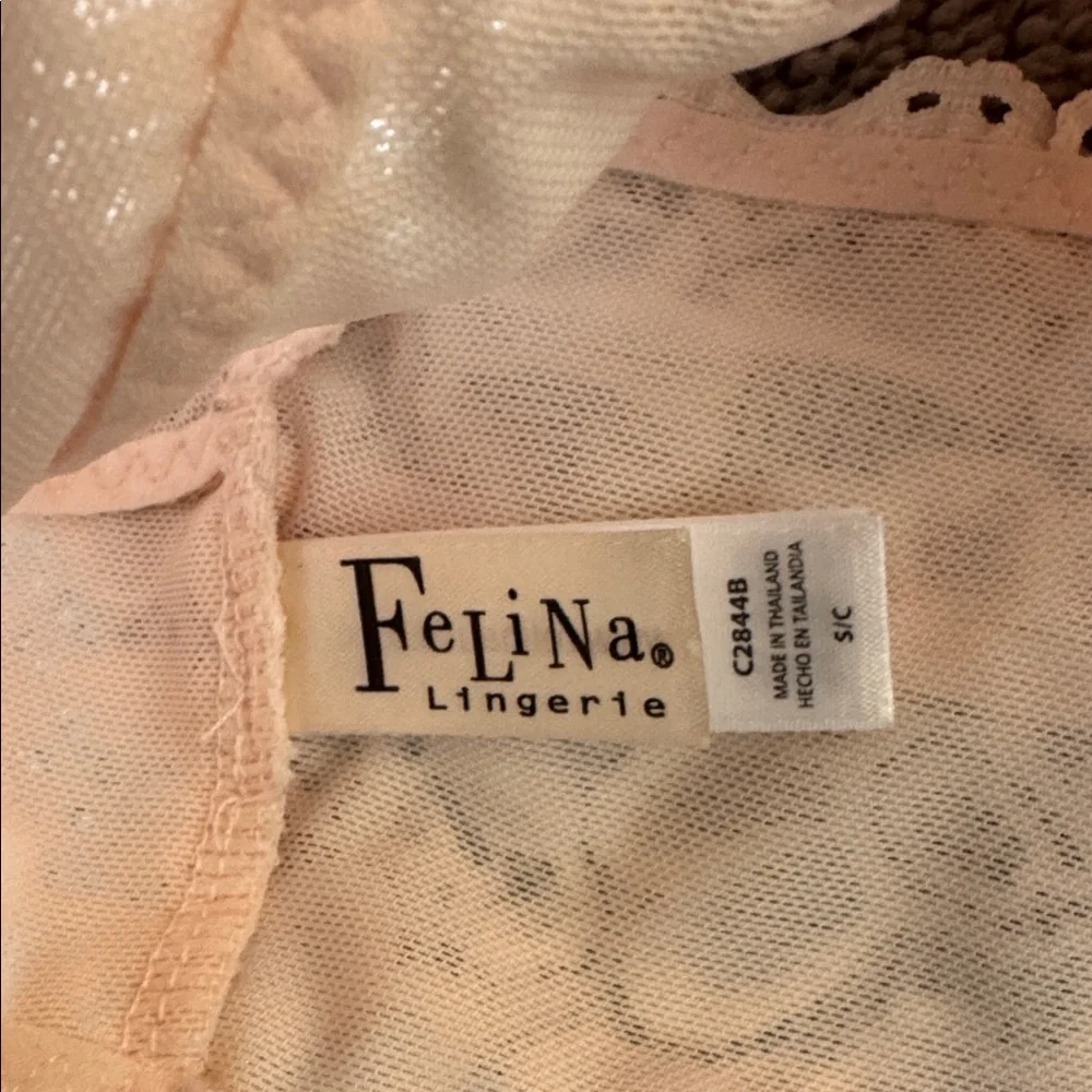 Felina Pink Floral Lace Racerback Bralette Wireless Bra SIZE S